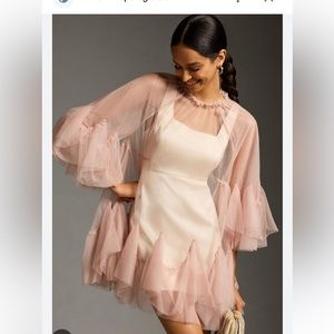 By Anthropologie Mini Tulle Layer in Neutral NWT
